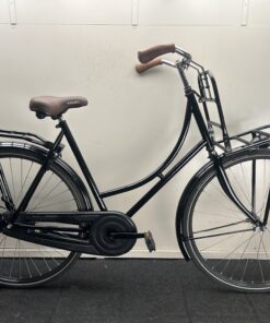 Tweedehands Omafiets BSP 28inch 56CM terugtraprem met voordrager